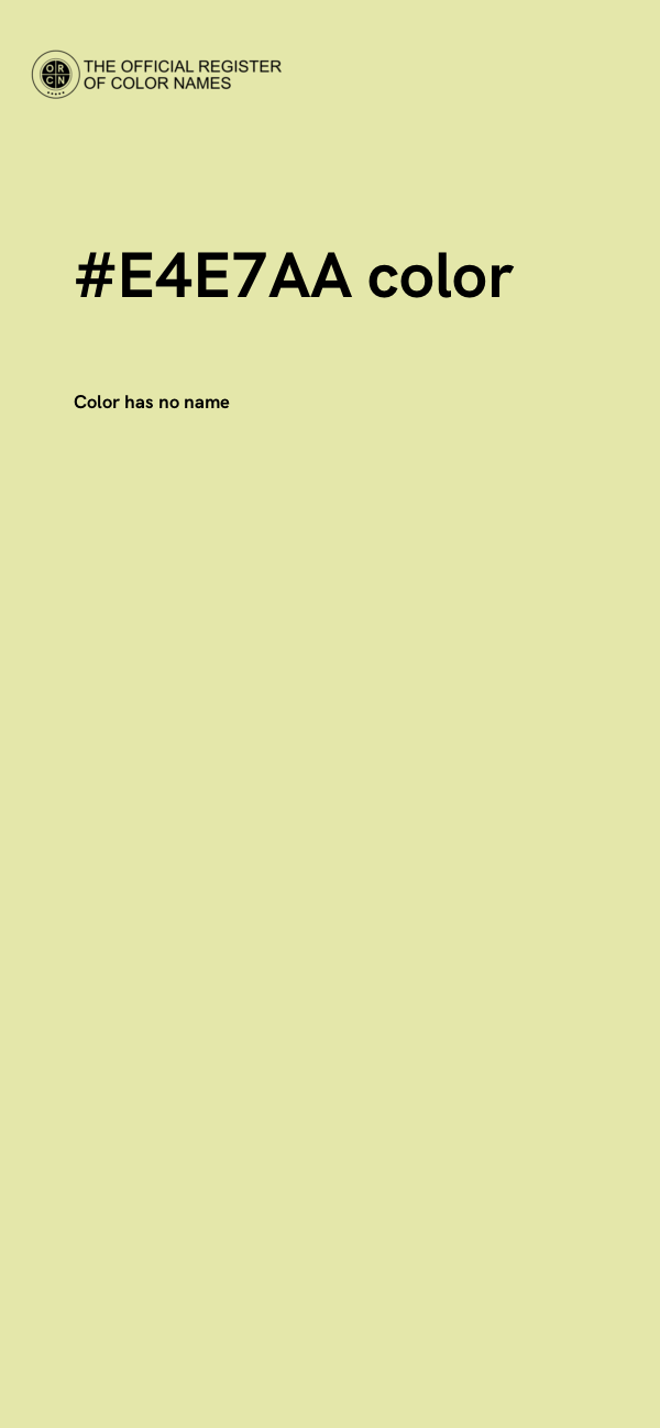 #E4E7AA color image