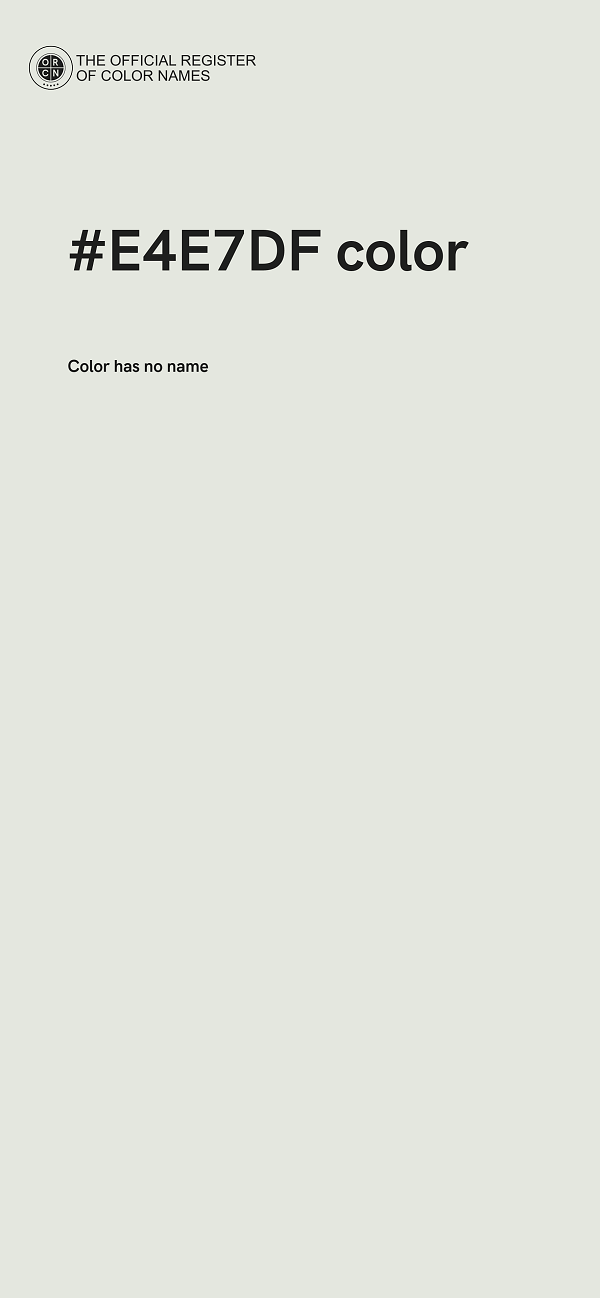#E4E7DF color image