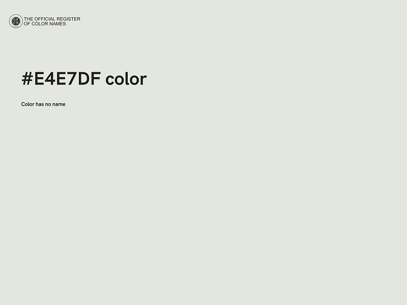 #E4E7DF color image