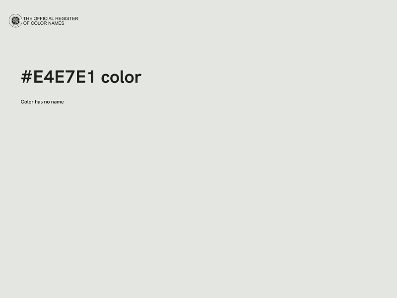 #E4E7E1 color image