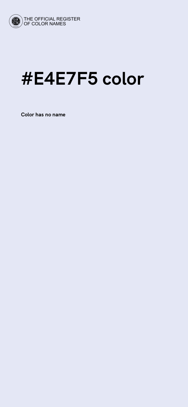 #E4E7F5 color image
