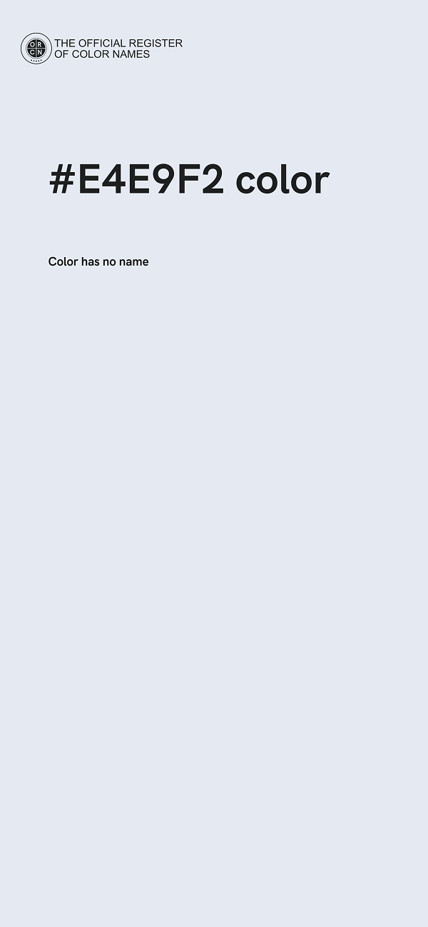 #E4E9F2 color image