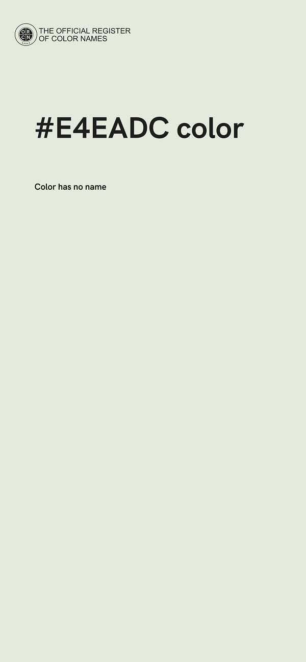 #E4EADC color image