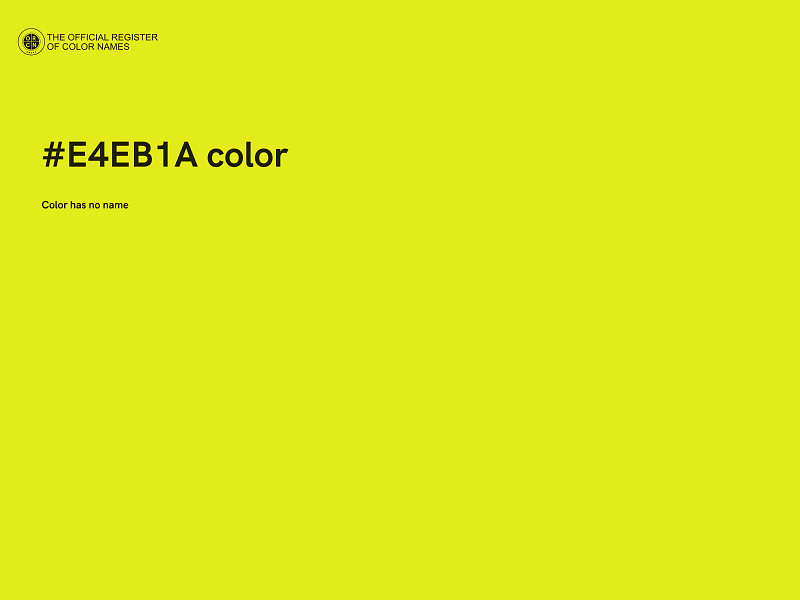 #E4EB1A color image