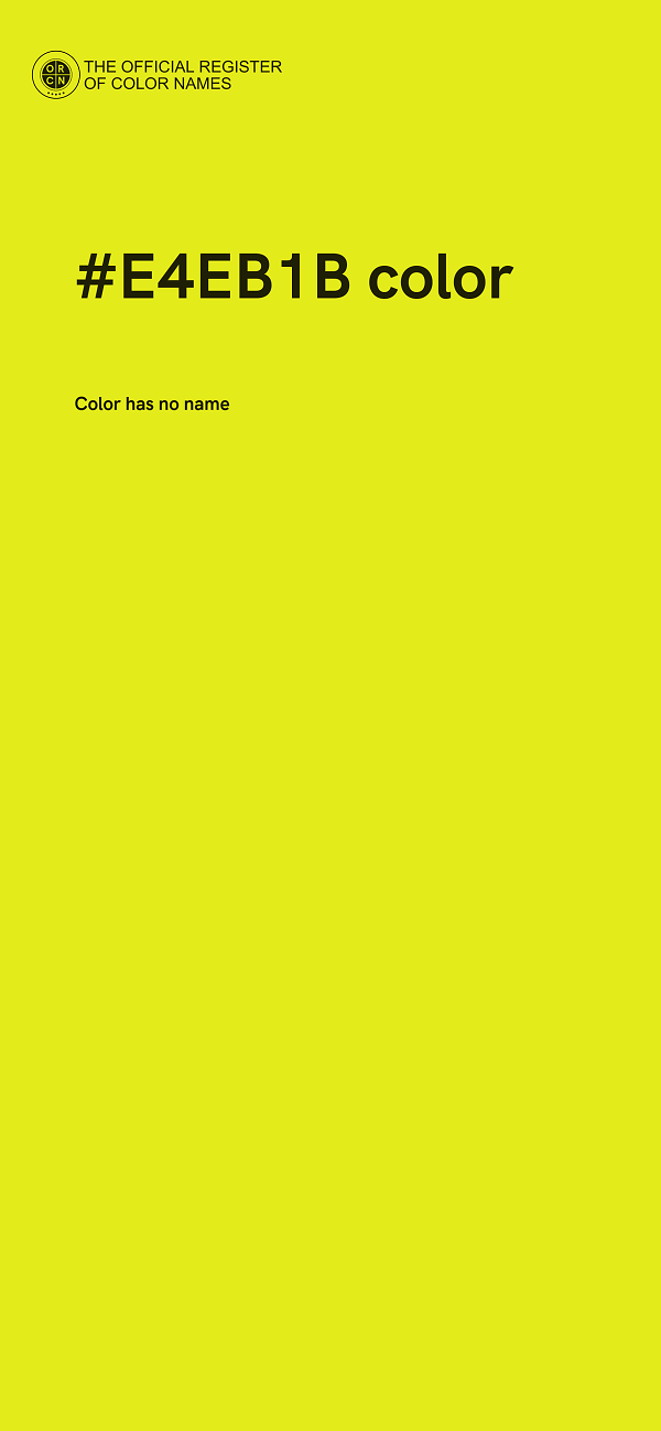 #E4EB1B color image