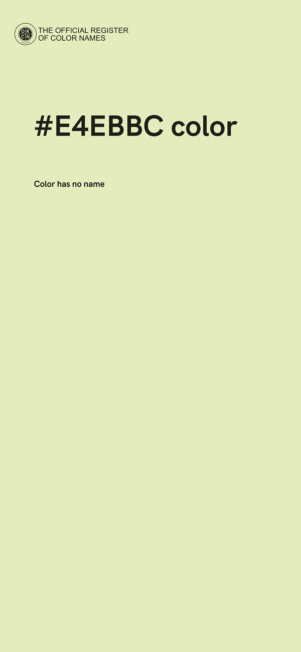 #E4EBBC color image