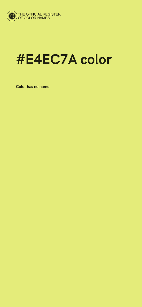 #E4EC7A color image