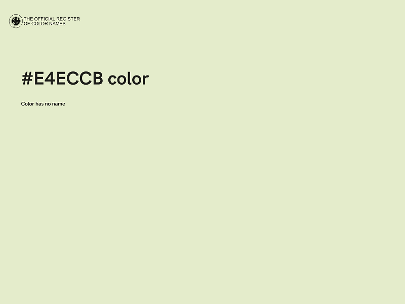 #E4ECCB color image