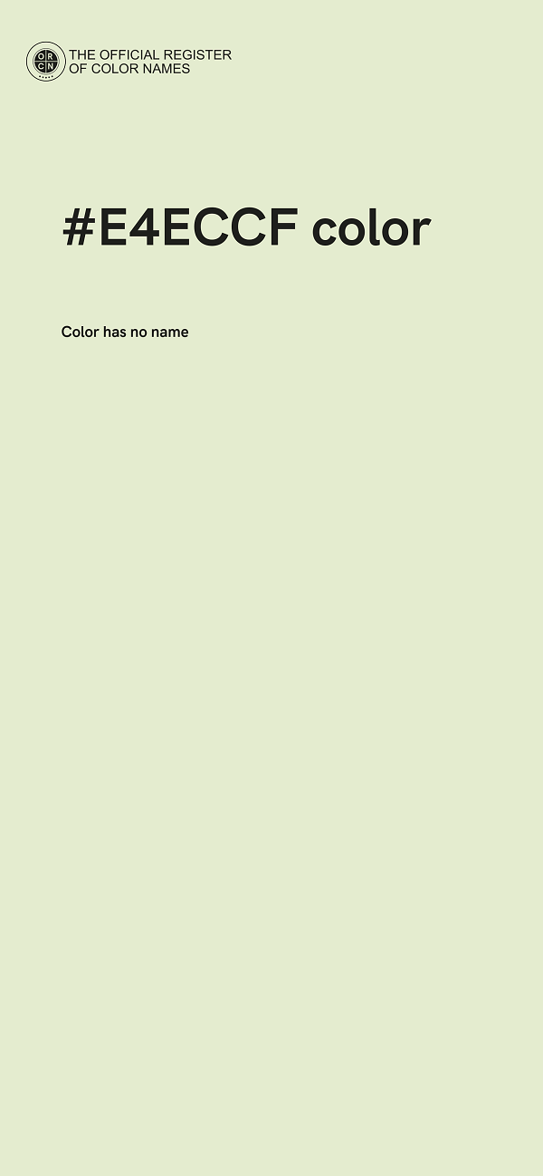#E4ECCF color image