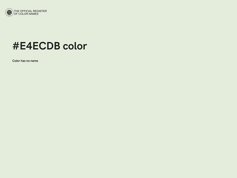 #E4ECDB color image