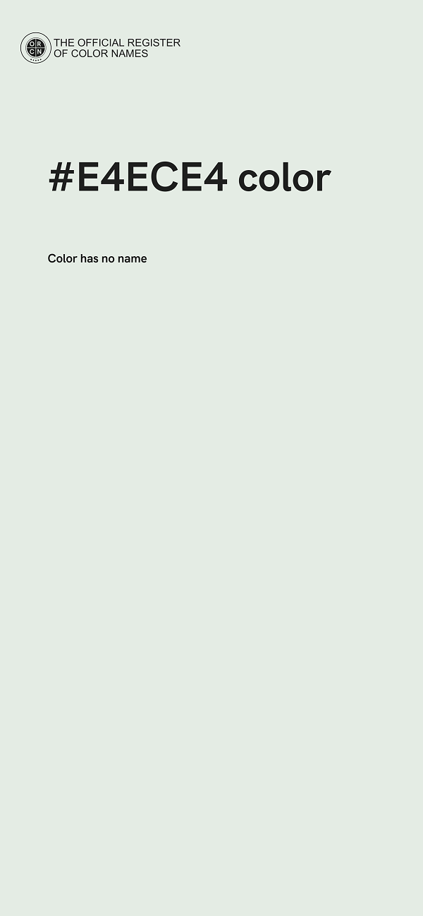 #E4ECE4 color image