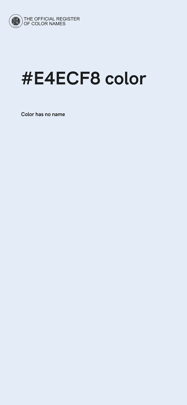 #E4ECF8 color image