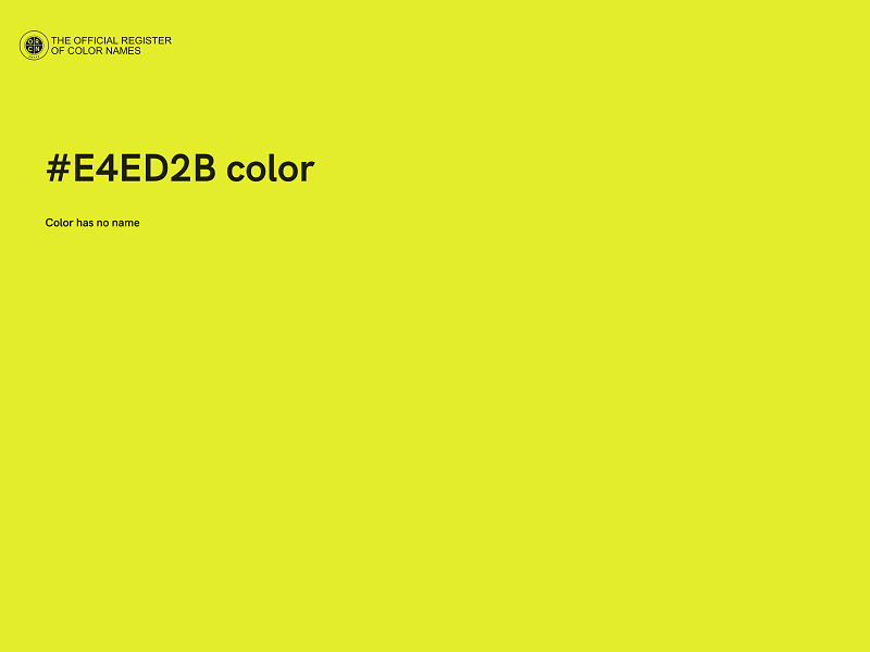 #E4ED2B color image