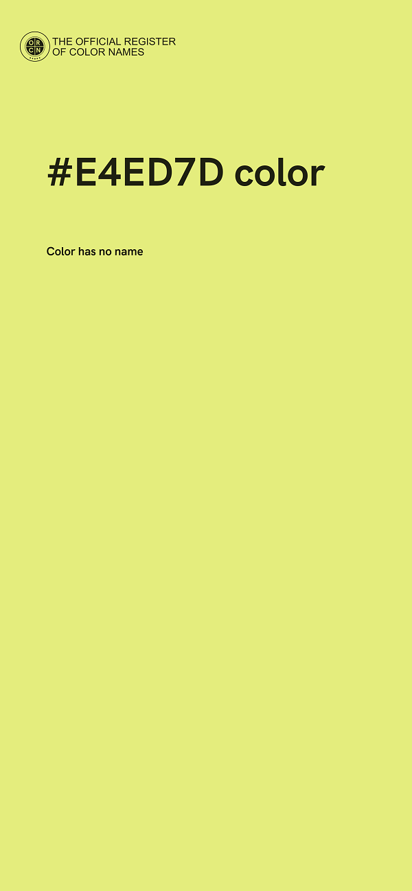 #E4ED7D color image