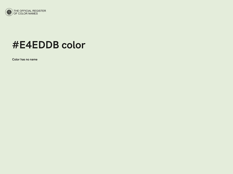#E4EDDB color image