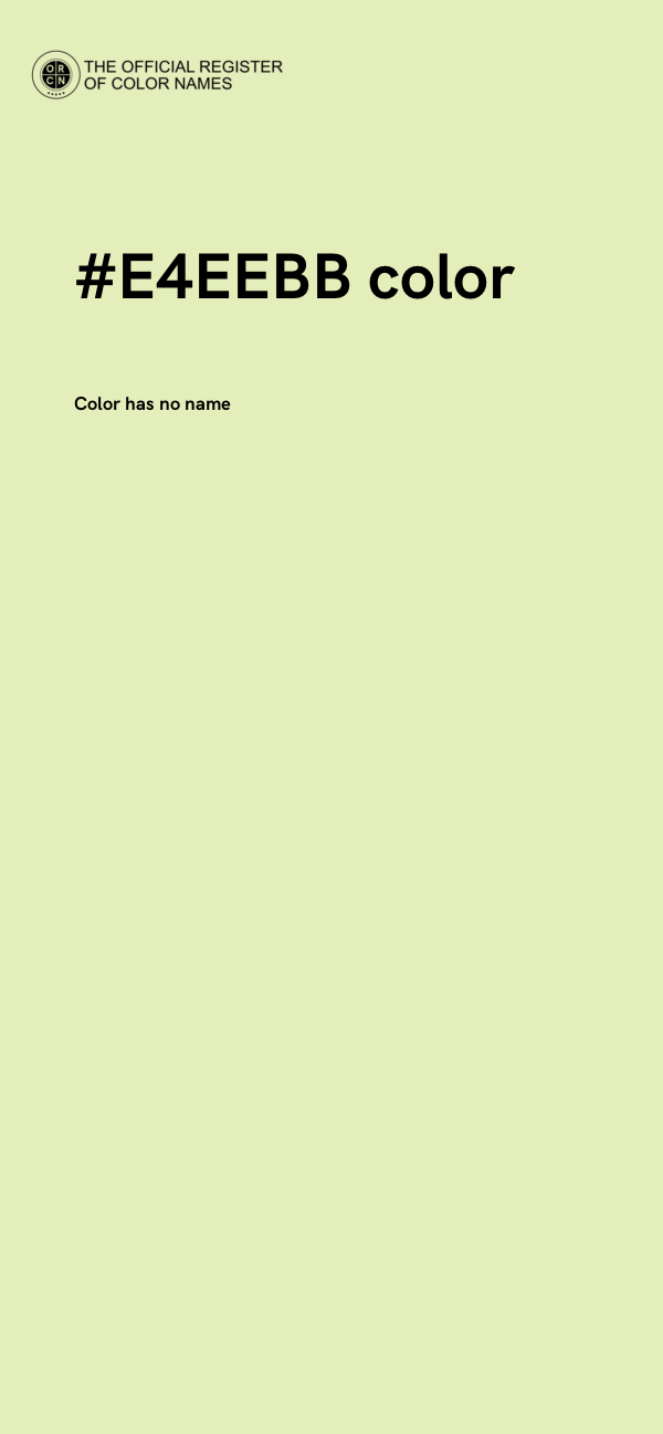 #E4EEBB color image