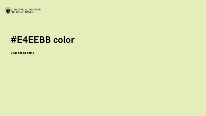 #E4EEBB color image