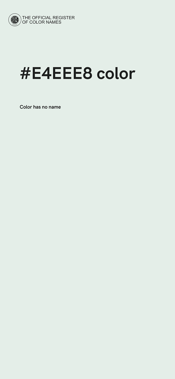 #E4EEE8 color image