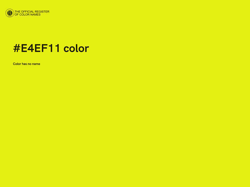 #E4EF11 color image