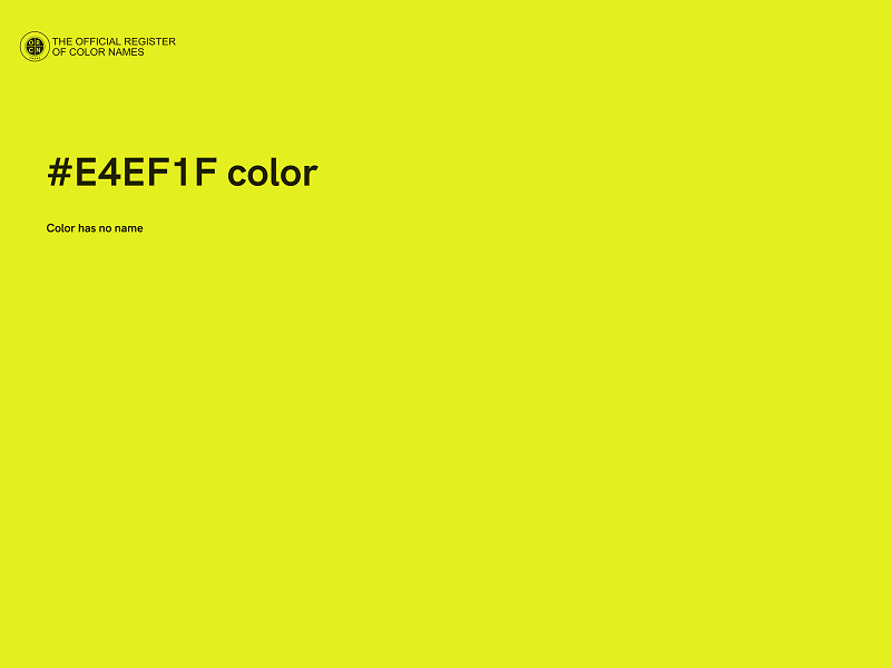 #E4EF1F color image