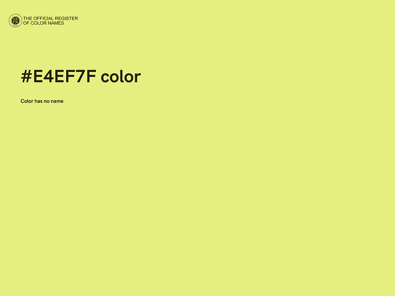 #E4EF7F color image