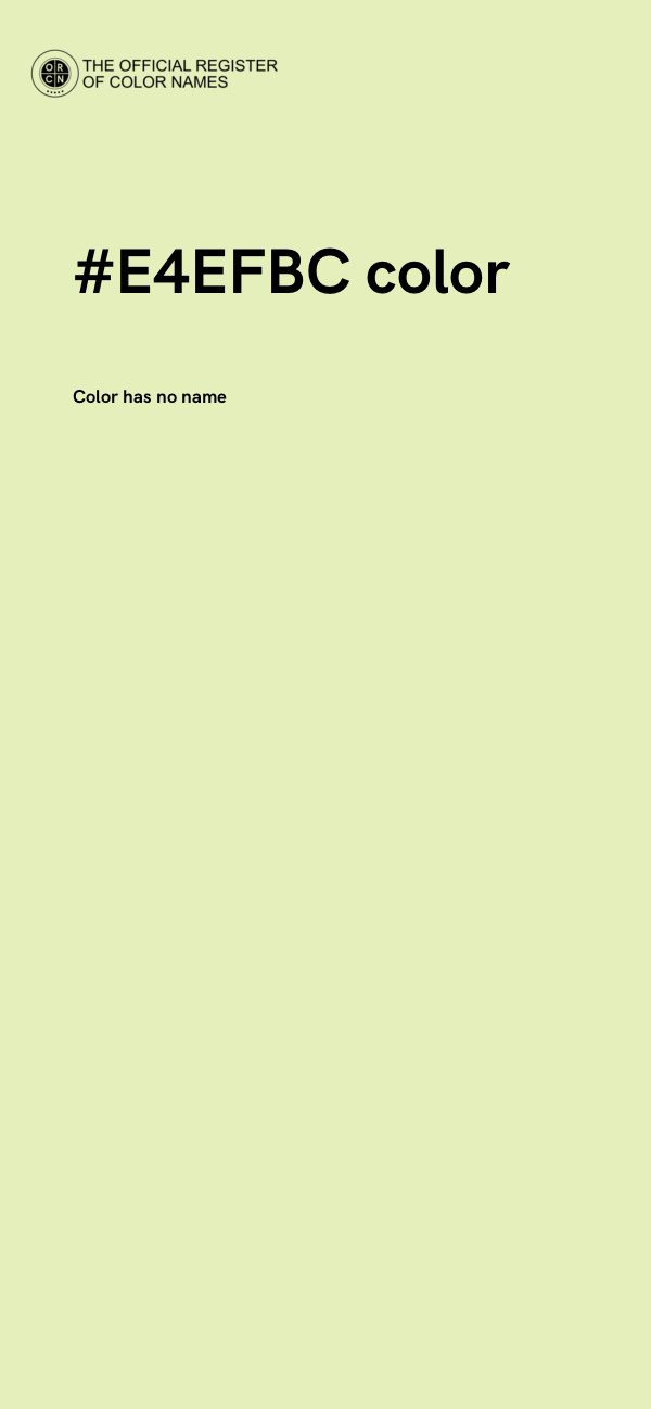 #E4EFBC color image