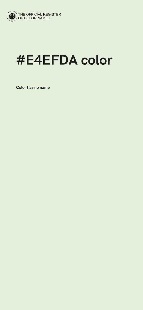 #E4EFDA color image