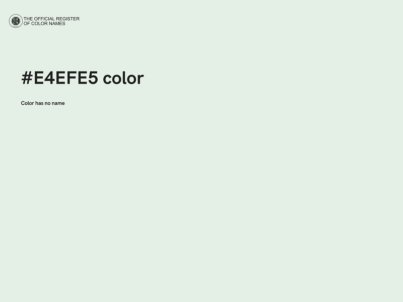 #E4EFE5 color image