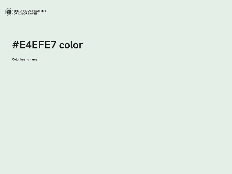 #E4EFE7 color image