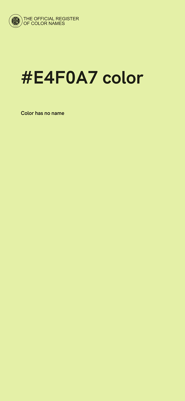 #E4F0A7 color image