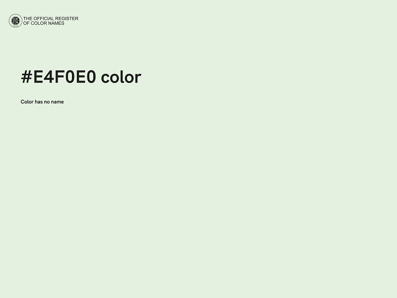 #E4F0E0 color image