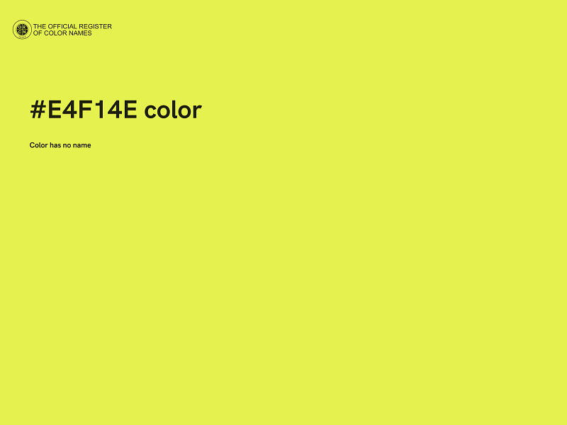 #E4F14E color image