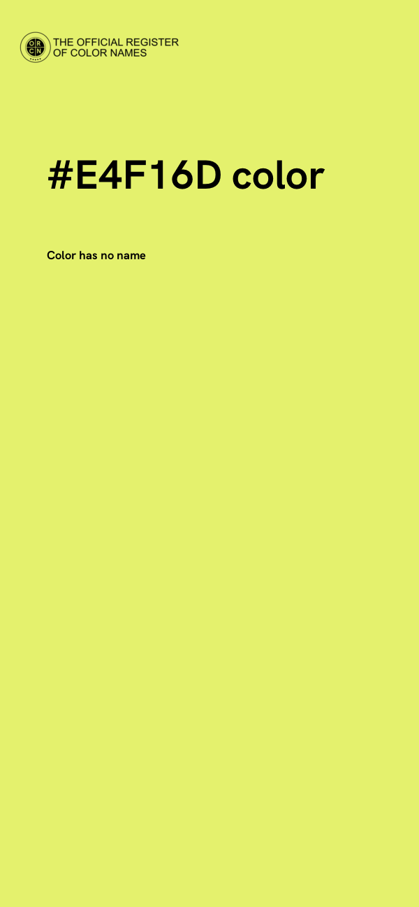 #E4F16D color image