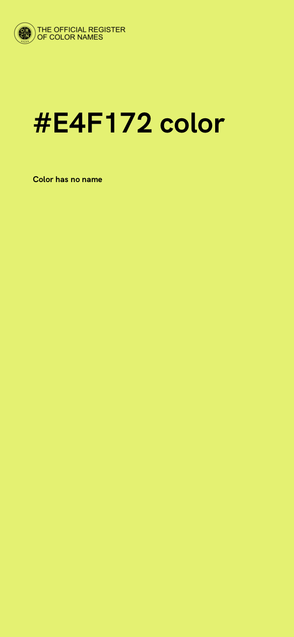 #E4F172 color image