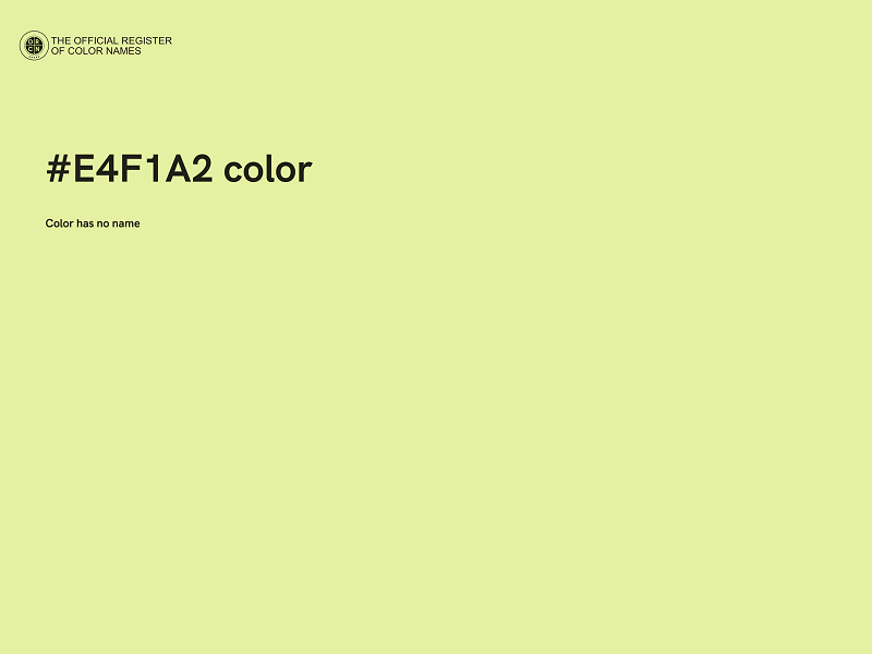 #E4F1A2 color image