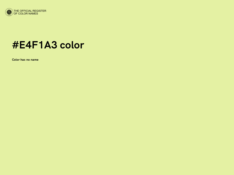 #E4F1A3 color image