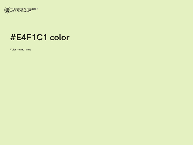 #E4F1C1 color image