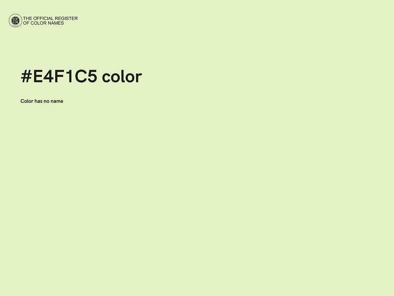 #E4F1C5 color image