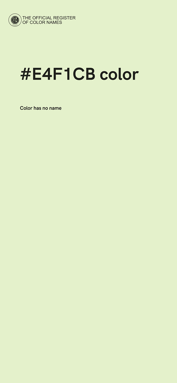 #E4F1CB color image