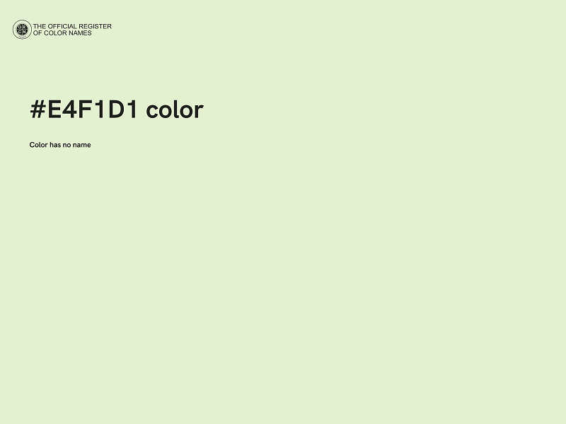 #E4F1D1 color image