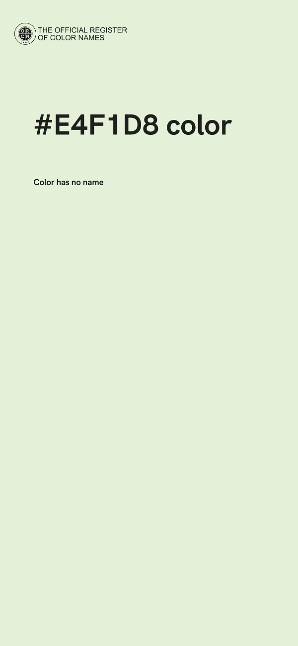 #E4F1D8 color image