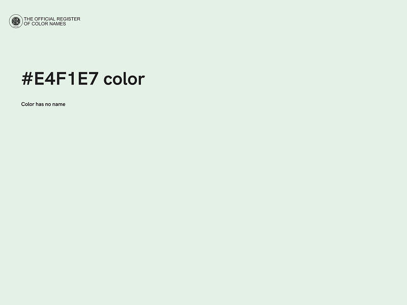 #E4F1E7 color image