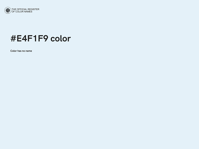 #E4F1F9 color image