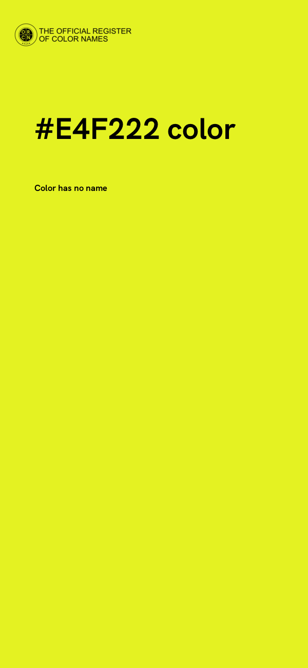 #E4F222 color image