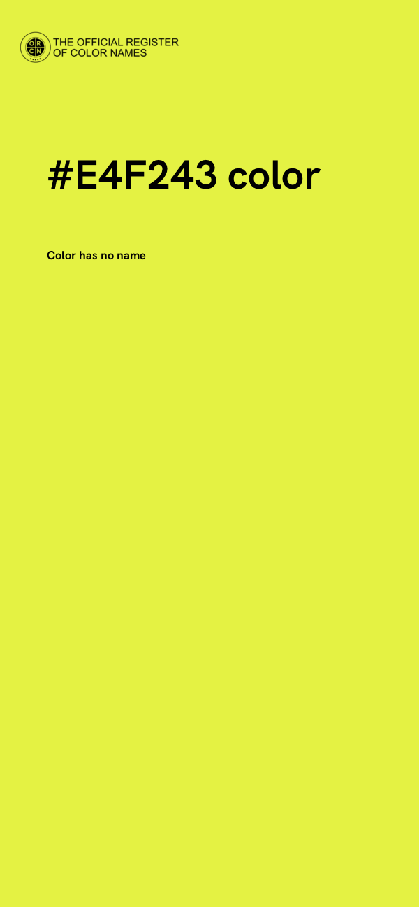 #E4F243 color image