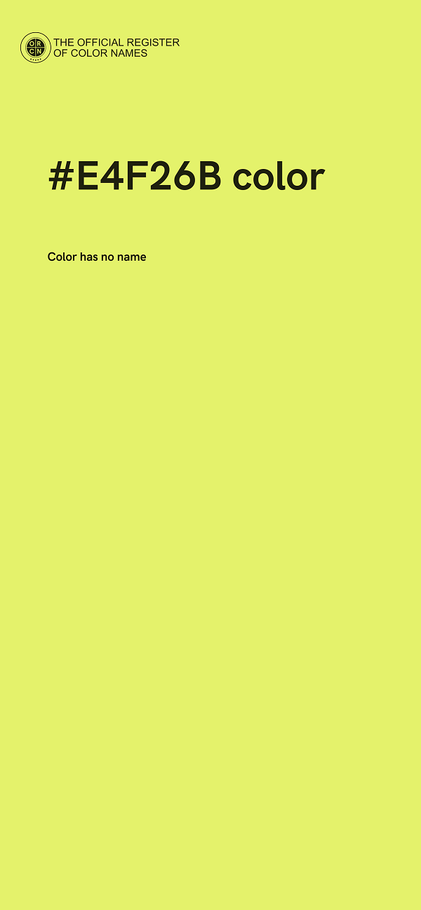 #E4F26B color image