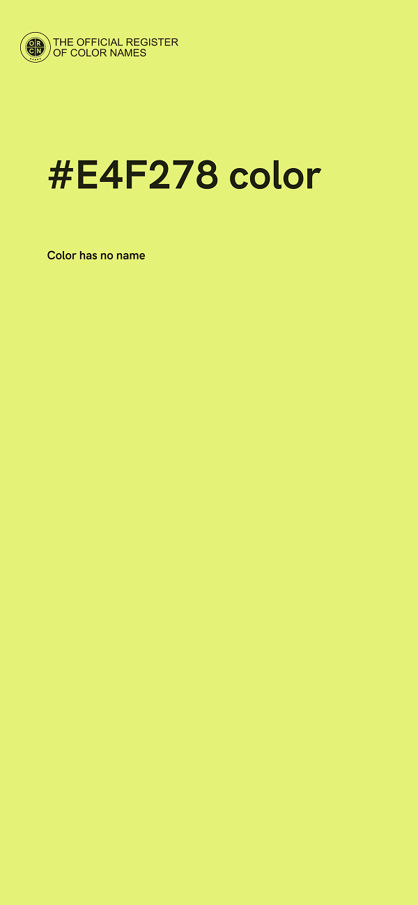 #E4F278 color image