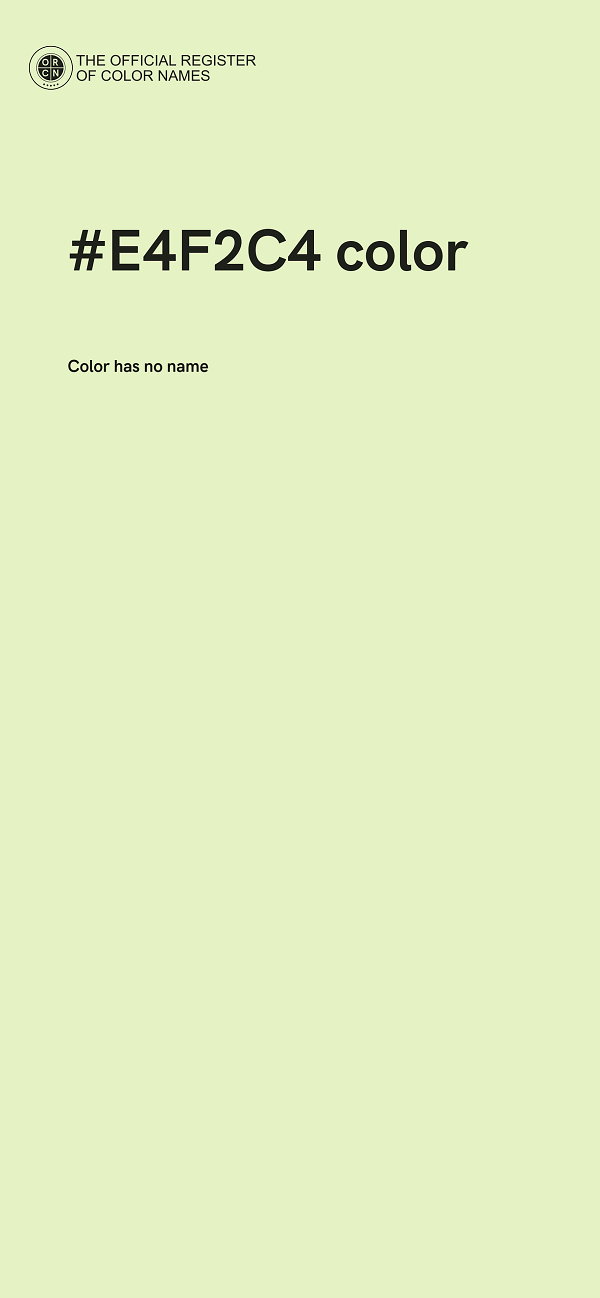 #E4F2C4 color image