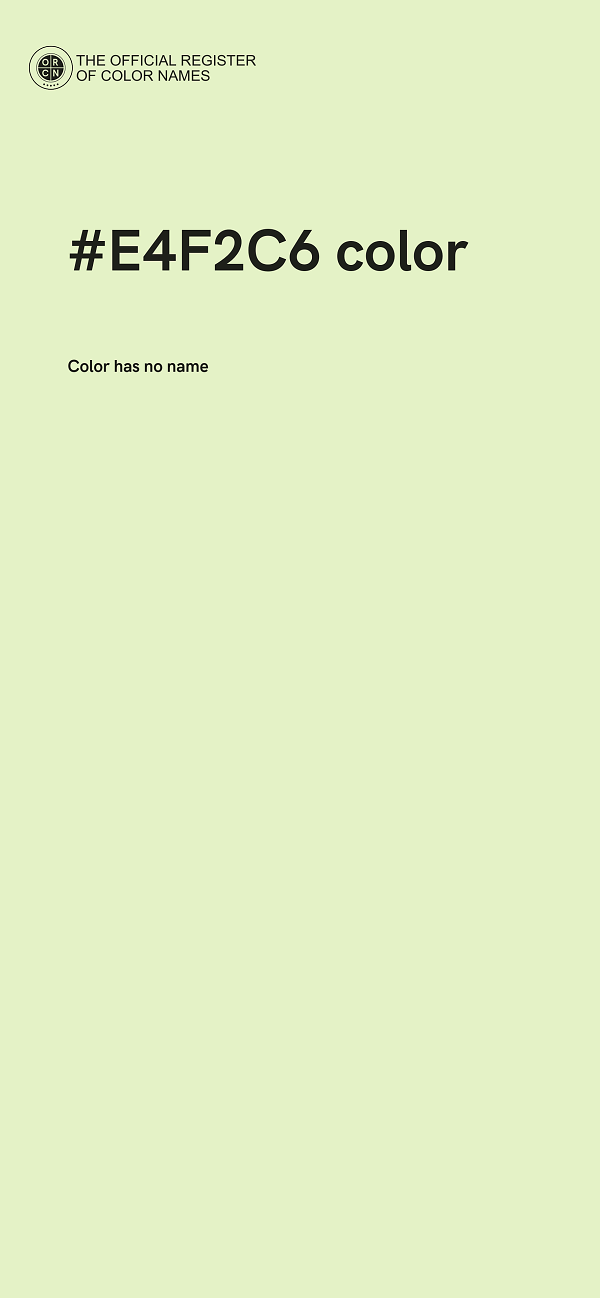 #E4F2C6 color image