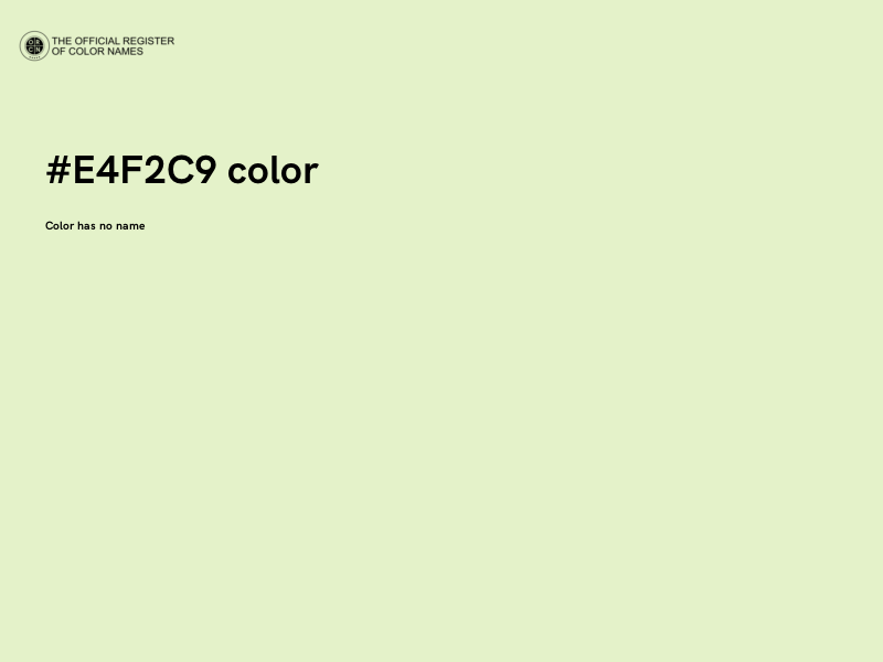 #E4F2C9 color image